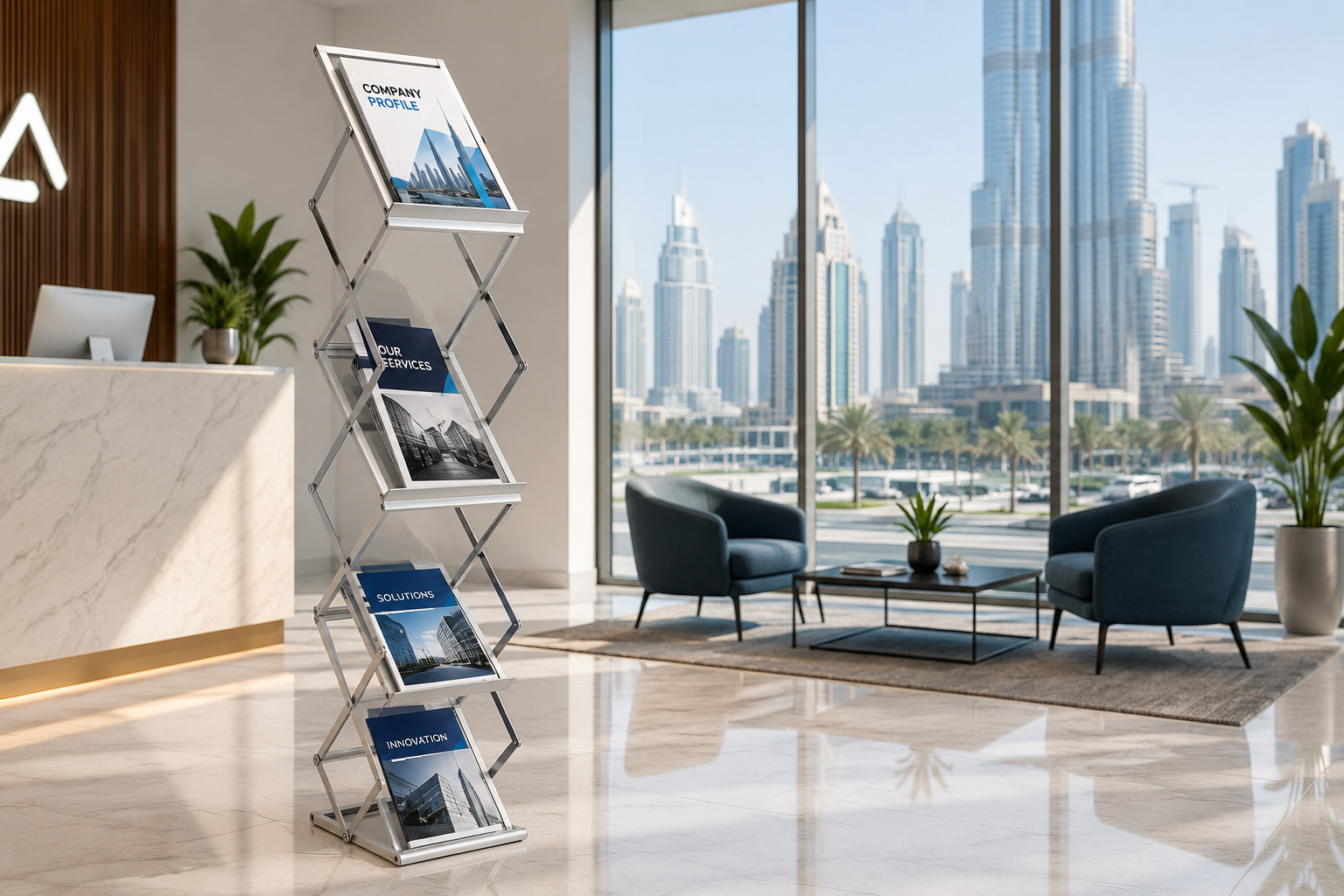 Benefits of Using Brochure Holders for Businesses in Dubai and the UAE