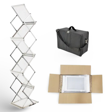 Brochure Holder Zig Zag Size A4 Canvas case - Sign and Display UAE