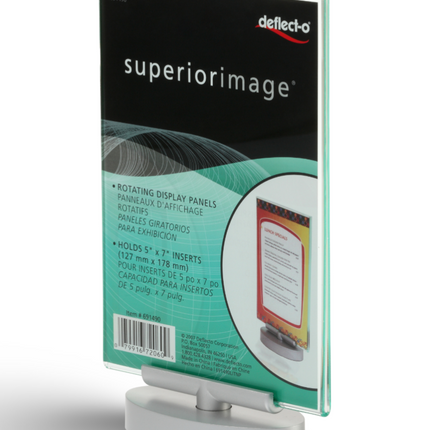 Rotating T type Leaflet Holder A5(Portrait) w base (MLDN) 691201 - Sign and Display UAE