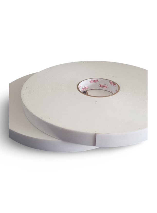 Double Sided Foam Tape 24mm x 50 mtr - Texo White - Sign and Display UAE