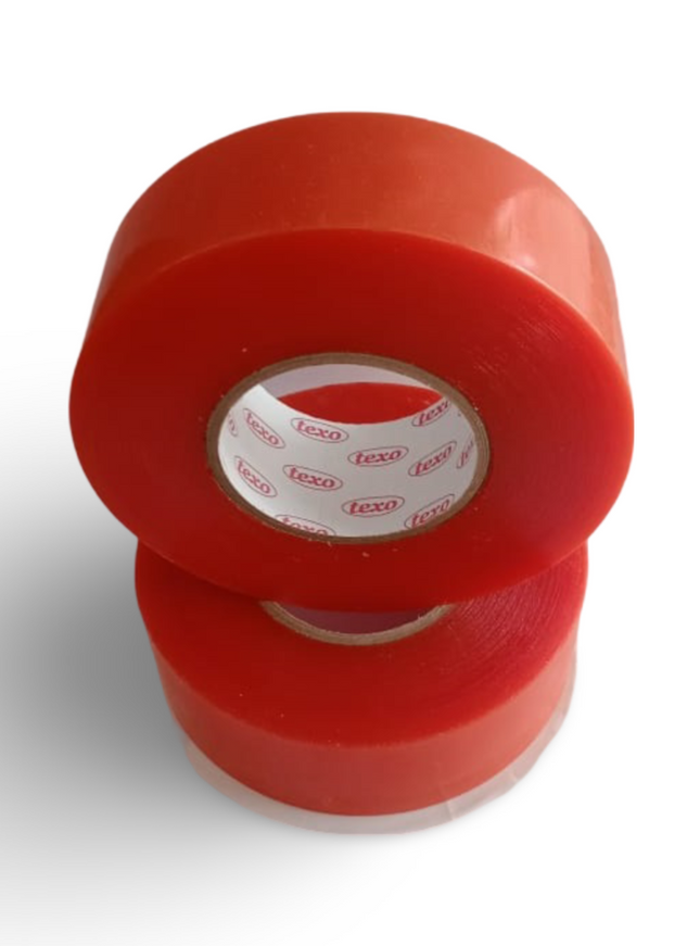 Double Sided Tape 50mm x 50 mtr - Texo Red - Sign and Display UAE