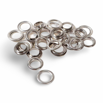 Eyelets Silver (500 pcs per pkt) - #24 ID 10 mm, OD 18 mm