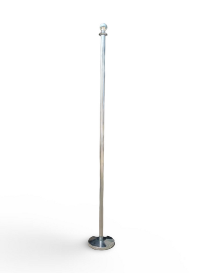 2 Mtr Flag Pole - Chrome Indoor Flag Pole - Sign and Display UAE