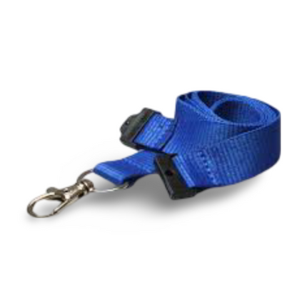 Lanyard 15mm With safety Buckle & Hook- Navy Blue - Sign and Display UAE