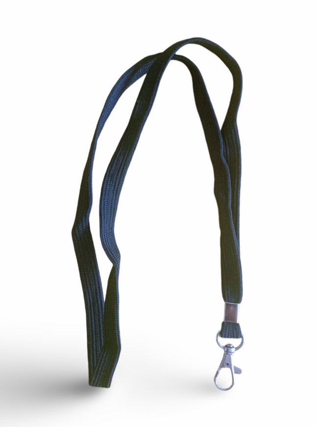 Lanyard 12mm with hook - Black - Sign and Display UAE
