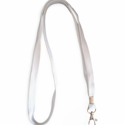 Lanyard 12mm with hook - White - Sign and Display UAE