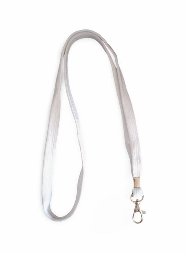 Lanyard 12mm with hook - White - Sign and Display UAE