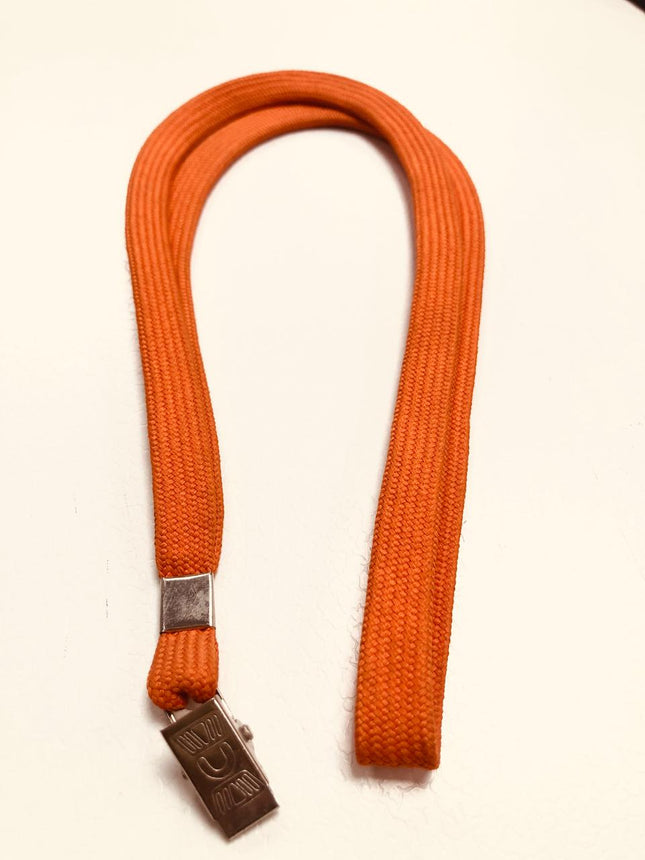 Lanyard 12mm with metal clip- Orange