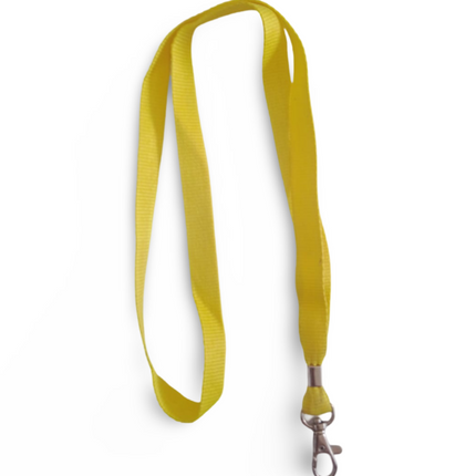 Lanyard 15mm with hook -Yellow - Sign and Display UAE