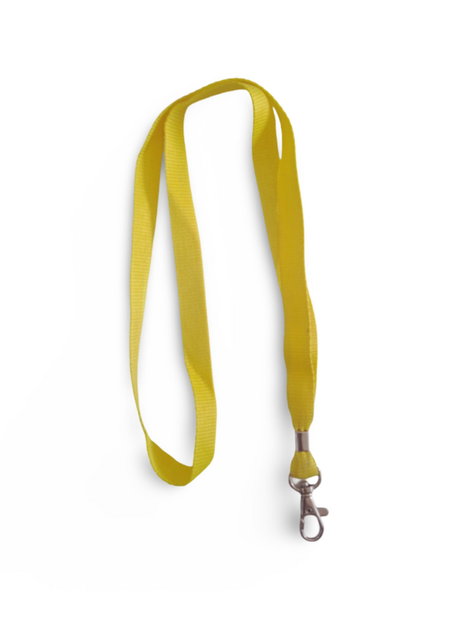 Lanyard 15mm with hook -Yellow - Sign and Display UAE