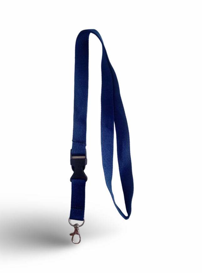 Lanyard 20mm with Buckle & hook - -Navy Blue - Sign and Display UAE