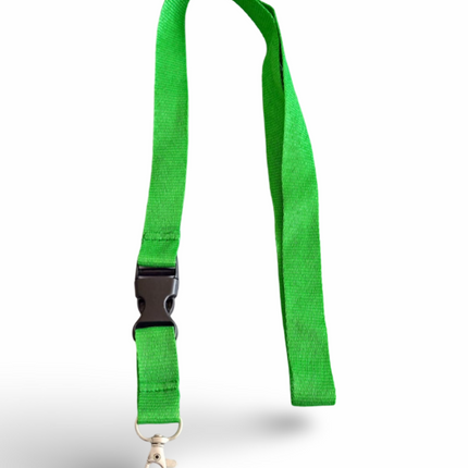 Lanyard 20mm with Buckle & hook -Green - Sign and Display UAE