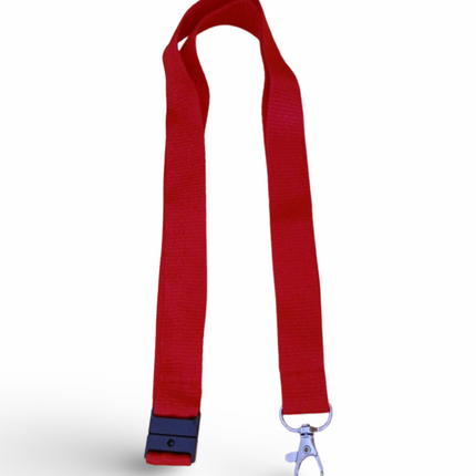 Lanyard 20mm with Buckle & hook -Red - Sign and Display UAE