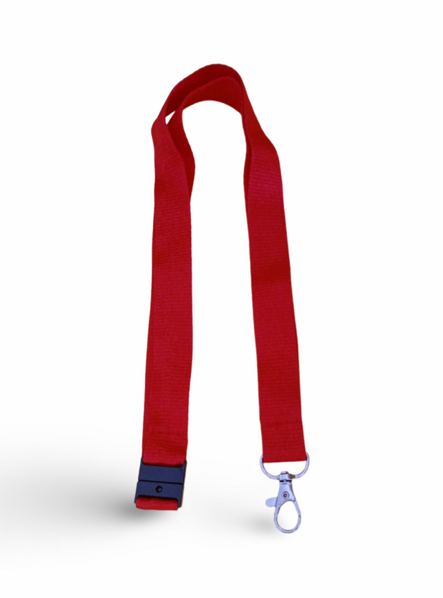 Lanyard 20mm with Buckle & hook -Red - Sign and Display UAE