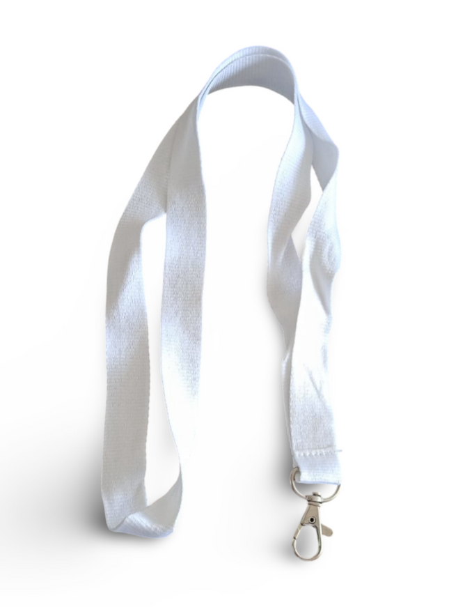 Lanyard 20mm with hook- White - Sign and Display UAE