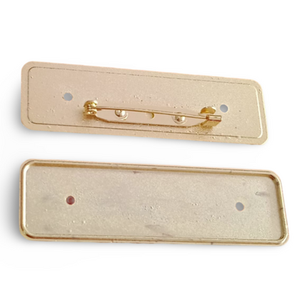 Name Badges - Pin Type - Gold - Big - Sign and Display UAE
