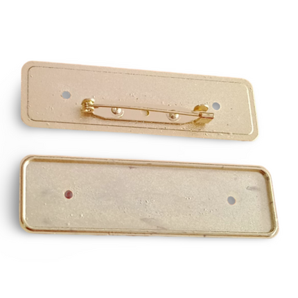 Name Badges - Pin Type - Gold - Small - Sign and Display UAE