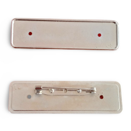 Name Badges - Pin Type - Silver - Big - Sign and Display UAE