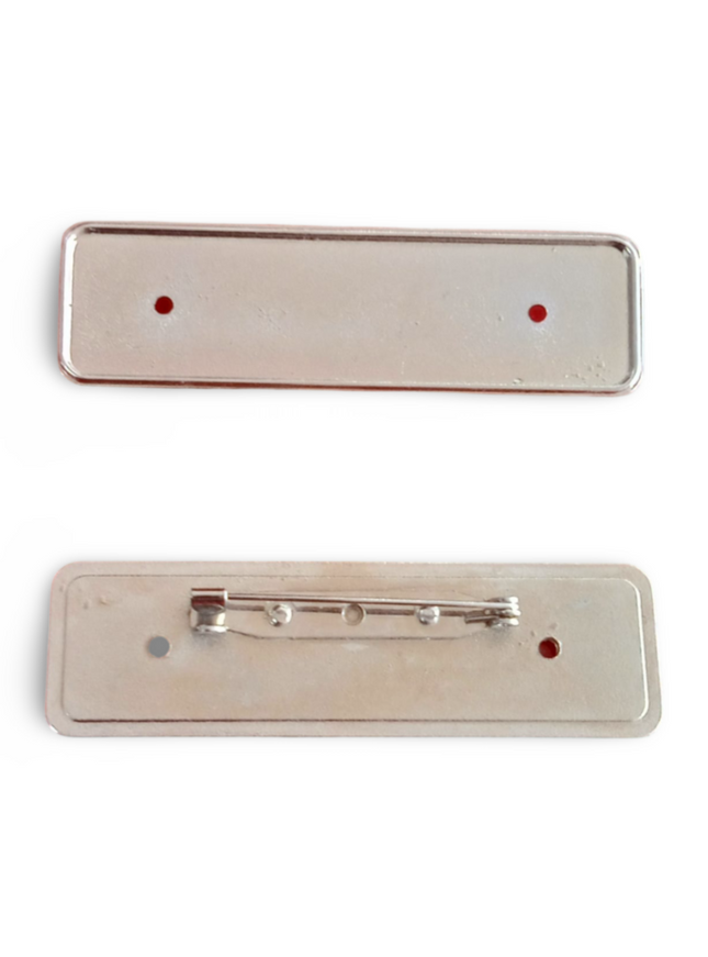Name Badges - Pin Type - Silver - Big - Sign and Display UAE
