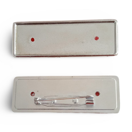 Name Badges - Pin Type - Silver - Small - Sign and Display UAE