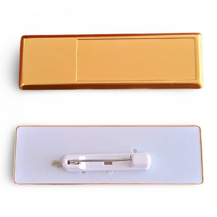 Name Badges (With Groove) - Gold - Sign and Display UAE