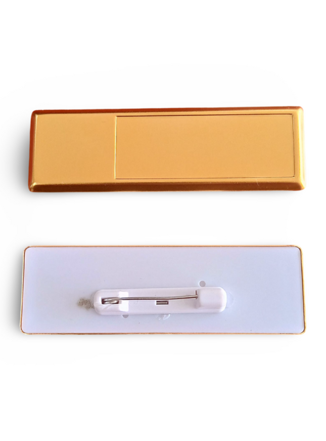 Name Badges (With Groove) - Gold - Sign and Display UAE