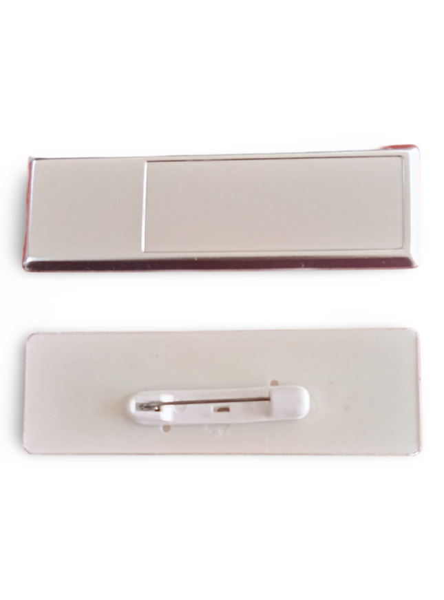 Name Badges (With Groove) - Silver - Sign and Display UAE