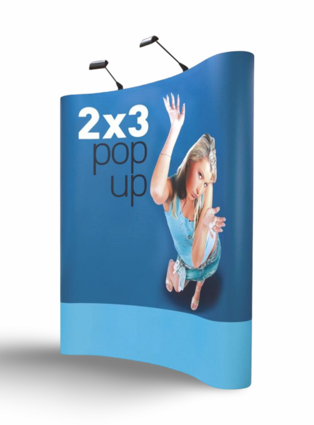 Pop Up Stand 2 x 3 (Canvas Case) - Curved - Sign and Display UAE