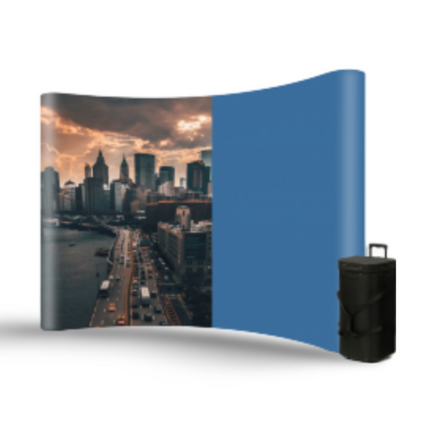 Pop Up Stand 3 x 3 (Canvas Case) - Curved - Sign and Display UAE