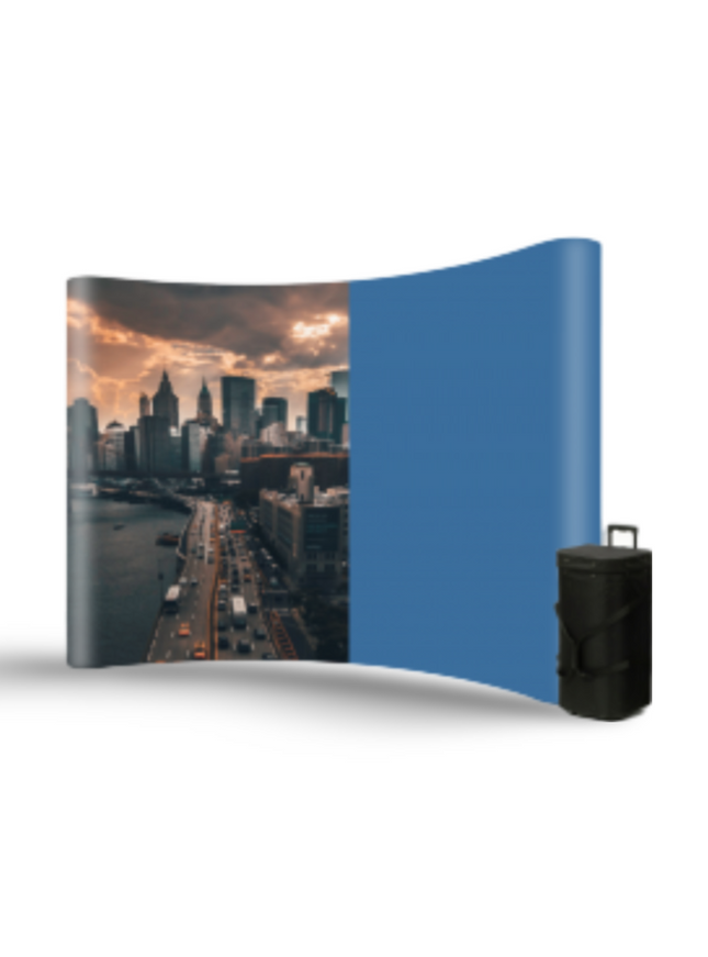 Pop Up Stand 3 x 3 (Canvas Case) - Curved - Sign and Display UAE
