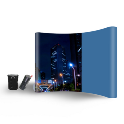 Pop Up Stand 3 x 3 (Hard Case) - Curved - Sign and Display UAE