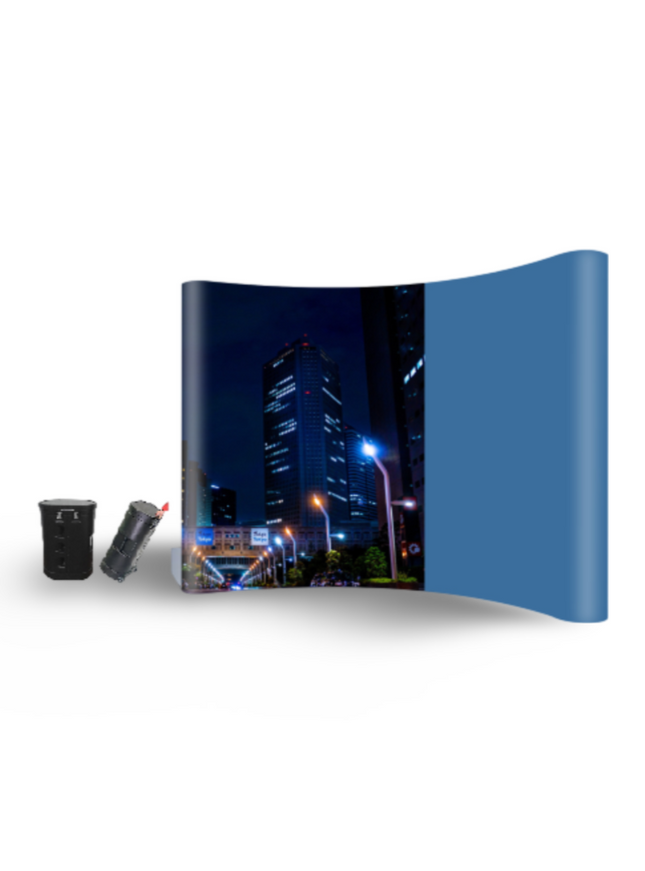 Pop Up Stand 3 x 3 (Hard Case) - Curved - Sign and Display UAE