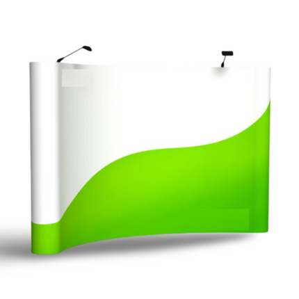Pop Up Stand 4 x 3 (Canvas Case) - Curved - Sign and Display UAE