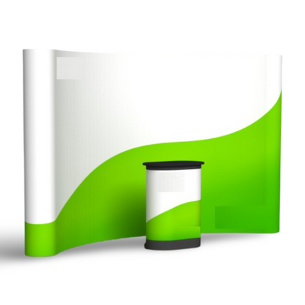 Pop Up Stand 5 x 3 (Hard Case) - Curved - Sign and Display UAE