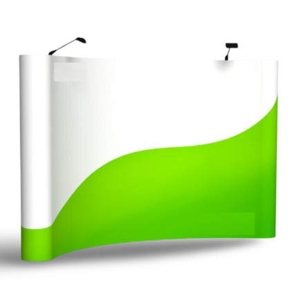 Pop Up Stand 5 x 3 (Canvas Case) - Curved - Sign and Display UAE
