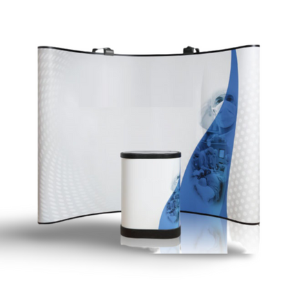 Pop Up Stand 6 x 3 ( Canvas Case )- Curved - Sign and Display UAE