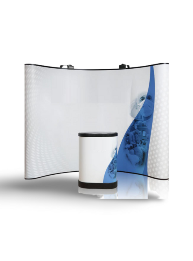 Pop Up Stand 6 x 3 ( Canvas Case )- Curved - Sign and Display UAE