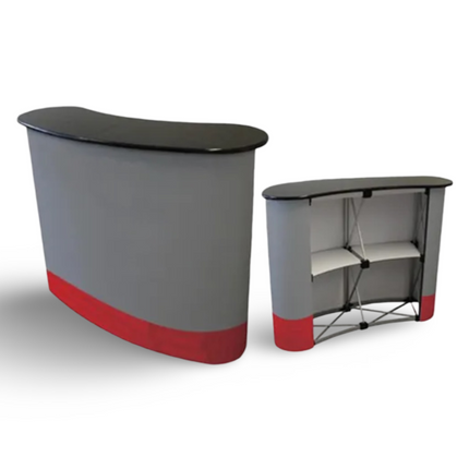 Pop Up Table - Black Top - Sign and Display UAE
