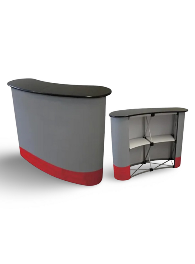 Pop Up Table - Black Top - Sign and Display UAE