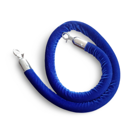 Q Stand Rope - Blue Rope (Chrome End) - Sign and Display UAE