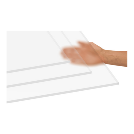 Acrylic Sheet Frosted Clear - 8mm - 4 ft x 8 ft - Sign and Display UAE