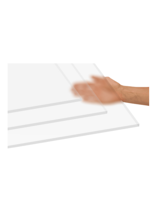 Acrylic Sheet Frosted Clear - 8mm - 4 ft x 8 ft - Sign and Display UAE