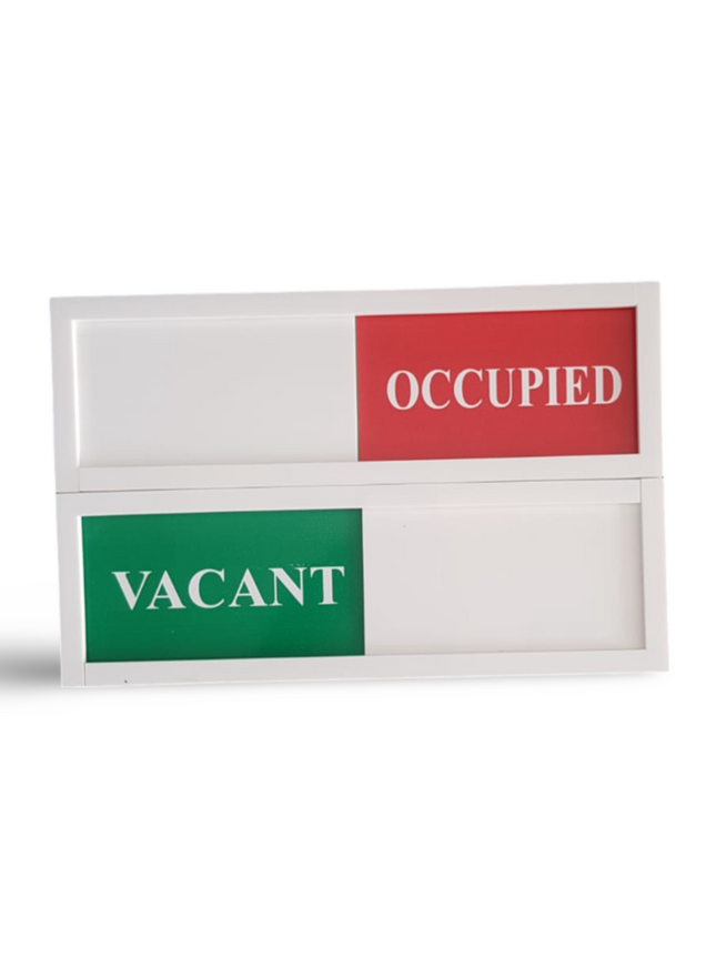Acryllic Vaccant-Occupied Sign 25x8cm Door Name Holder Sliding - Sign and Display UAE