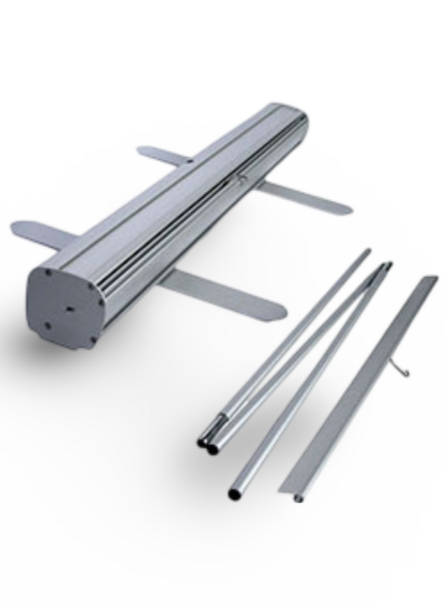 Roll Up Stand Silver (85 x 200cms) - J Hook #3 Pasting - Sign and Display UAE