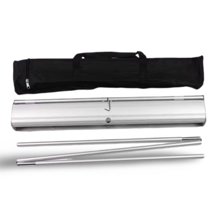 Roll Up Stand - Single Side Silver (50 x 120cms) - J Hook - normal bag - Sign and Display UAE