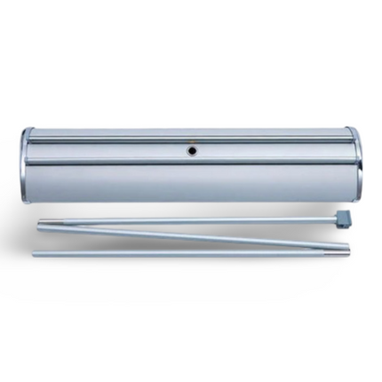 Roll Up Stand with Chrome Caps Double Side 100 x 200cms - Sign and Display UAE