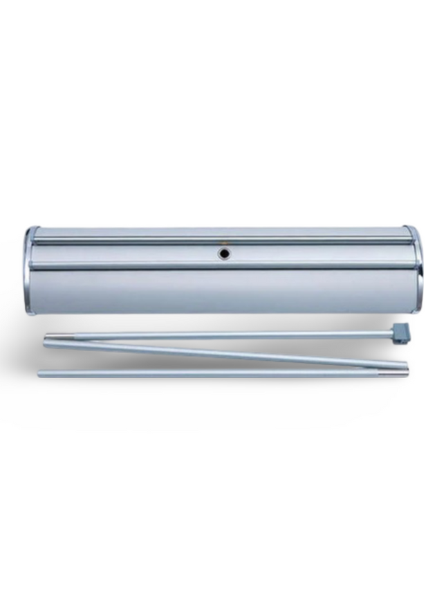 Roll Up Stand with Chrome Caps Double Side 100 x 200cms - Sign and Display UAE