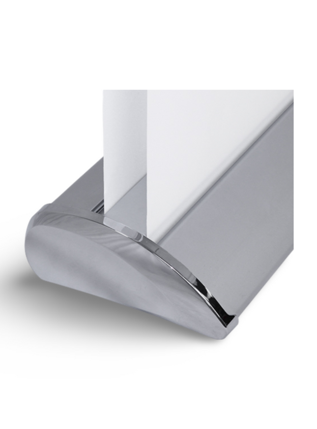 Roll Up Stand with Chrome Caps Double Side 85 x 200cms - Sign and Display UAE