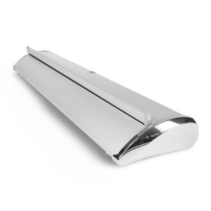 Roll Up Stand with Chrome Caps Single Side 85 x 200cms - Sign and Display UAE