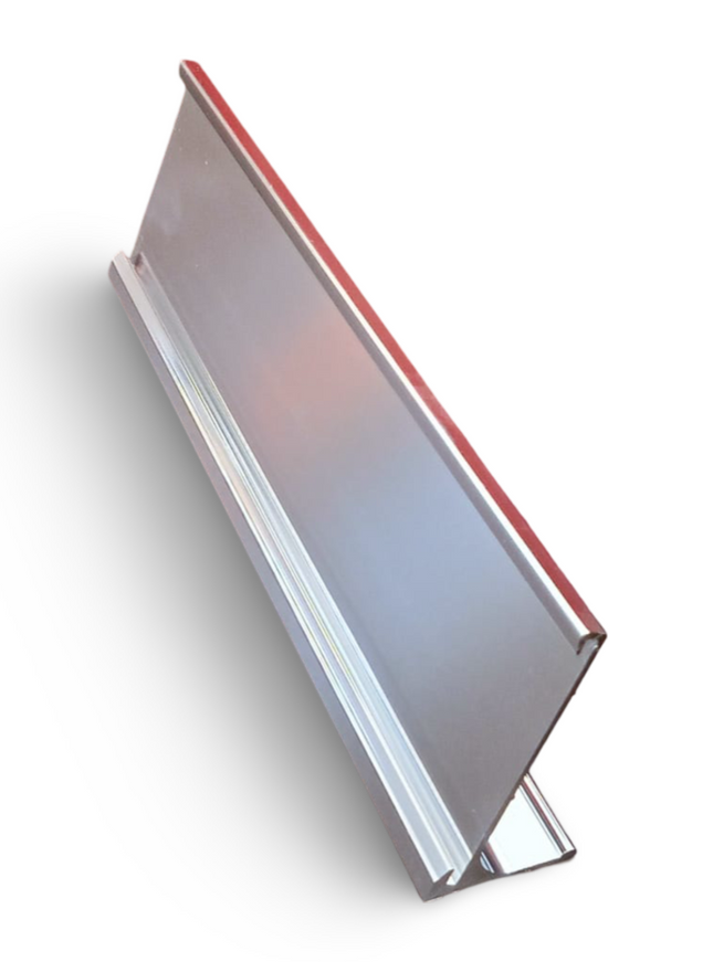 Table Name Holder - Chrome - Size 2" x 10" (5cms x 25cms) - Sign and Display UAE